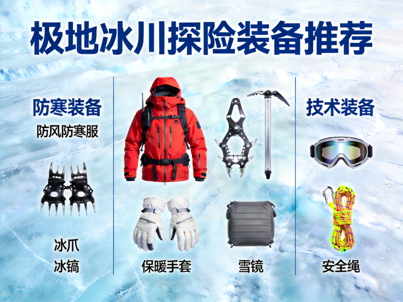 极地冰川探险装备推荐 - 专业防寒与技术装备展示